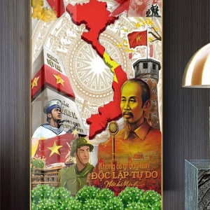 Tranh Treo Tường Bác Hồ Chí Minh - Không Có Gì Quý Hơn Độc Lập Tự Do 01