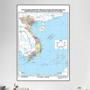 Tranh Treo Tường Bản Đồ Hành Chính Về 63 Tỉnh Thành Của Việt Nam