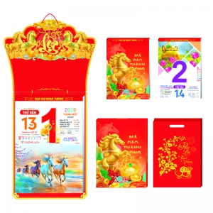Lịch Bloc Siêu Cực Đại Đặc Biệt 2026 (38x54 cm) - Mã Đáo Thành Công - TVKV