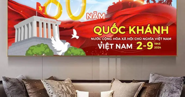 Tranh Treo Tường Mừng Đại Lễ 80 Năm Quốc Khánh 2/9 - Mẫu 07