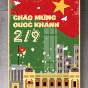Tranh Treo Tường Mừng Đại Lễ 80 Năm Quốc Khánh 2/9 - Mẫu 10