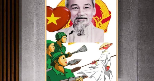 Tranh Treo Tường Mừng Đại Lễ 80 Năm Quốc Khánh 2/9 - Mẫu 12