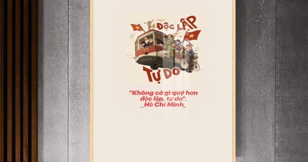 Tranh Treo Tường Mừng Đại Lễ 80 Năm Quốc Khánh 2/9 - Mẫu 13