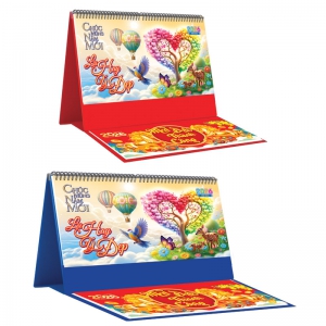 Lịch Để Bàn Ngang 2026 Có Note (25 x 12 cm) - Lời Hay Ý Đẹp - TVKV19B (Chọn Đế Xanh Hoặc Đỏ)