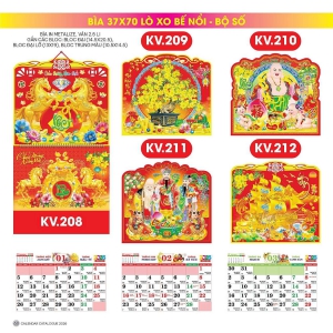 22 Mẫu Bìa Lịch 2026 Lò Xo Bế Nổi Bộ Số (37x70 cm) - TVKV208 - TVKV229 (Tuỳ Chọn 19 Mẫu Hình Nổi)