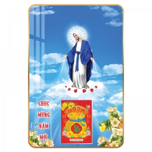 2 Mẫu Đức Mẹ Maria - Lịch Treo Tường Laminate Tráng Gương 2026 (40x60 cm)