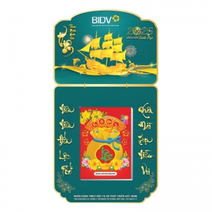 Lịch Bloc In Độc Quyền 2026 - Lịch Bloc In Logo BIDV - Kích Thước 20x30 cm, 25x35 cm, 30x40 cm (Thiết Kế Theo Yêu Cầu) - TVKV401