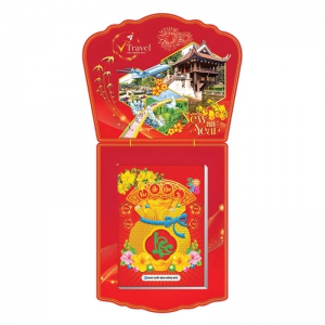 Lịch Bloc In Độc Quyền 2026 - Lịch Bloc In Logo Vietravel - Kích Thước 20x30 cm, 25x35 cm, 30x40 cm (Thiết Kế Theo Yêu Cầu) - TVKV402