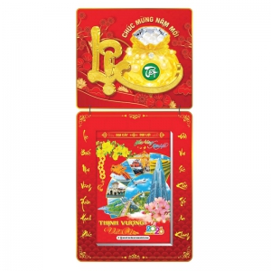 Lịch Bloc 2026 (20x30 cm) Siêu Đại - Túi Tiền Trọn Bộ Đầu Treo Laminate