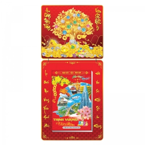 Lịch Bloc 2026 (20x30 cm) Siêu Đại - Cây Tiền Tài Lộc Trọn Bộ Đầu Treo Laminate
