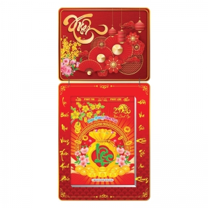 Lịch Bloc 2026 (25x35 cm) Cực Đại - Chữ Xuân Trọn Bộ Đầu Treo Laminate
