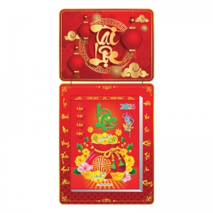 Lịch Bloc 2026 (30x40 cm) Siêu Cực Đại - Chữ Tài Lộc Trọn Bộ Đầu Treo Laminate