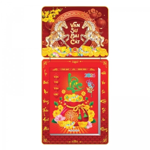 Lịch Bloc 2026 (30x40 cm) Siêu Cực Đại - Vạn Sự Đại Cát Trọn Bộ Đầu Treo Laminate