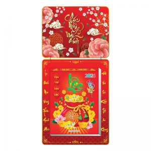 Lịch Bloc 2026 (30x40 cm) Siêu Cực Đại - Chúc Mừng Năm Mới Trọn Bộ Đầu Treo Laminate