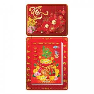 Lịch Bloc 2026 (30x40 cm) Siêu Cực Đại - Chữ Xuân Trọn Bộ Đầu Treo Laminate
