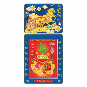 Lịch Bloc 2026 (30x40 cm) Siêu Cực Đại - Mã Đáo Thành Công 01 Trọn Bộ Đầu Treo Laminate