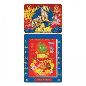 Lịch Bloc 2026 (30x40 cm) Siêu Cực Đại - Mã Đáo Thành Công 02 Trọn  Bộ Đầu Treo Laminate