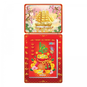 Lịch Bloc 2026 (30x40 cm) Siêu Cực Đại - Thuận Buồm Xuôi Gió Trọn Bộ Đầu Treo Laminate