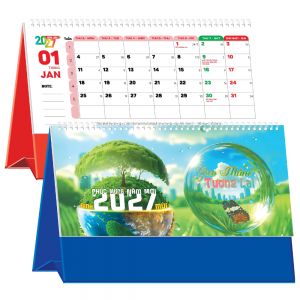 Lịch Để B&agrave;n 2027 (25x12 cm) - Gieo Mầm Tương Lai - Mẫu TVKV213
