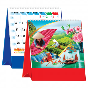 Lịch Để B&agrave;n 2027 (19x17 cm) - Khoảnh Khắc Ấn Tượng - Mẫu TVKV220