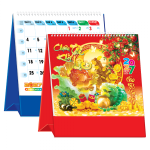 Lịch Để B&agrave;n 2027 (19x17 cm) - Chi&ecirc;u T&agrave;i Khởi Lộc - Mẫu TVKV221