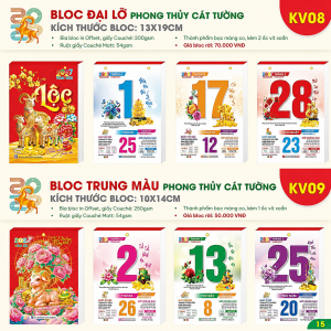 Bloc Trung M&agrave;u 2027 Đinh M&ugrave;i Phong Thủy C&aacute;t Tường mẫu KV09