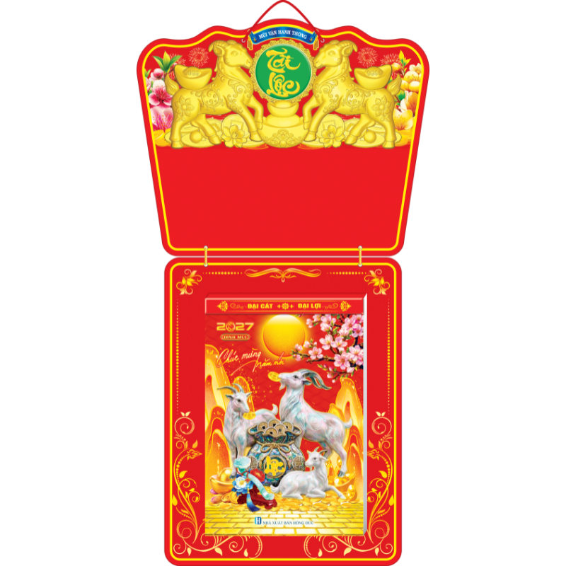 Lịch Bloc Si&ecirc;u Đại 2027 Đinh M&ugrave;i (20x30cm) - Mẫu TVKV04