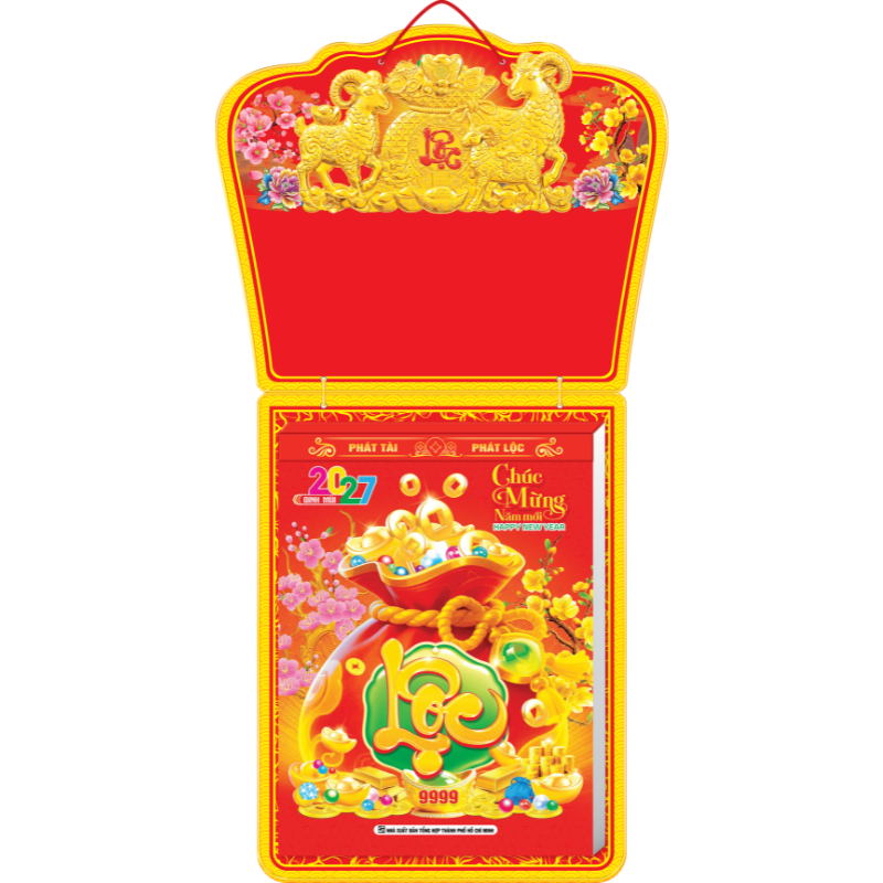Lịch Bloc Cực Đại 2027 Đinh M&ugrave;i (25x35cm) - Mẫu TVKV03