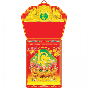 Lịch Bloc Si&ecirc;u Cực Đại 2027 Đinh M&ugrave;i - Phong Thủy C&aacute;t Tường (30x40cm) - Mẫu TVKV02