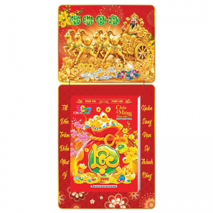 Lịch Bloc 2027 (25x35 cm) Cung Ch&uacute;c T&acirc;n Xu&acirc;n Trọn Bộ Đầu Treo Laminate