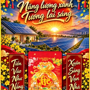 Lịch Độc Quyền Mẫu Năng Lượng Mặt Trời - Lịch Treo Tường Laminate Tr&aacute;ng Gương 2027 (40x60 cm)