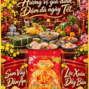 Lịch Độc Quyền Mẫu Nh&agrave; H&agrave;ng - Ẩm Thực - Lịch Treo Tường Laminate Tr&aacute;ng Gương 2027 (40x60 cm)